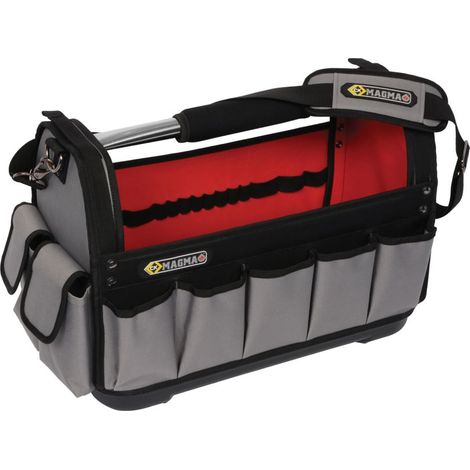 Bolsa de herramientas funcional negra y gris de poliéster resistente (1/4)