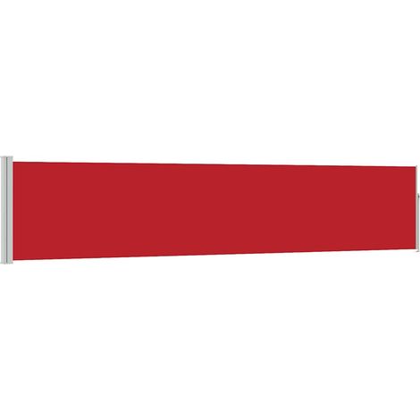Auvent Marquise latéral rétractable de patio, Store Banne pour Jardin Balcon Terrasse, 100x500 cm Rouge OIB1453E (1/5)