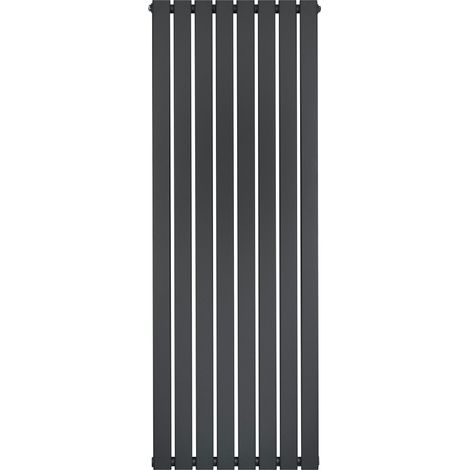 Radiateur Plat à 1 Colonne 1600 x 560 mm en Acier Carbone Gris Anthracite Chauffage Centrale Moderne Verticale Monté Sur Mur Cuisine Salle de Bain [Brosse de Nettoyage & Supports INCLUSES]