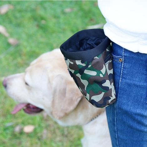 Liquidation : Sac de dressage multifonctionnel camouflage pour animaux de compagnie, sac à friandises d'extérieur pour chiens (1/5)