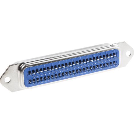 Connecteur femelle pour CI, 50 contacts, 2.16mm, Traversant, Droit ( Prix pour 1 ) (1/2)