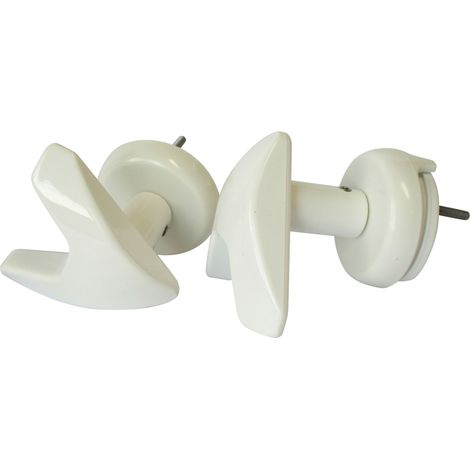 SOMATHERM FOR YOU - B21816B - Ganci V per asciugamano asciutto bianco - per la vite del tubo piatto