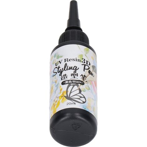 Stylo de modélisation UV 3D pour résine époxy, pour le traçage et la création de formes tridimensionnelles - noir. (1/5)