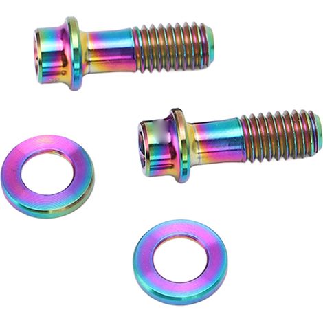 RISK Kit de vis fixes en alliage de titane (4 pièces/boîte) pour freins à disque Sram, accessoires de mise à niveau pour vélos de route, RT121, couleurs variées (4 pièces/boîte) (1/5)
