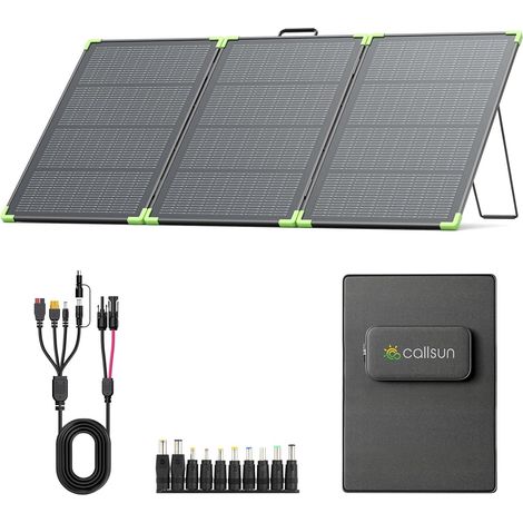Panneau Solaire Portable Pliable Bifacial 200W,N-Type 16BB 22.5V Panneaux Solaire Monocristallins,Pour Station électrique portable, Extérieur, Jardin, Camping, Caravane (1/5)