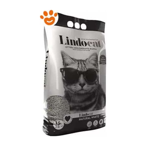 Sabbia per Gatto Natural White Lindocat 15 L