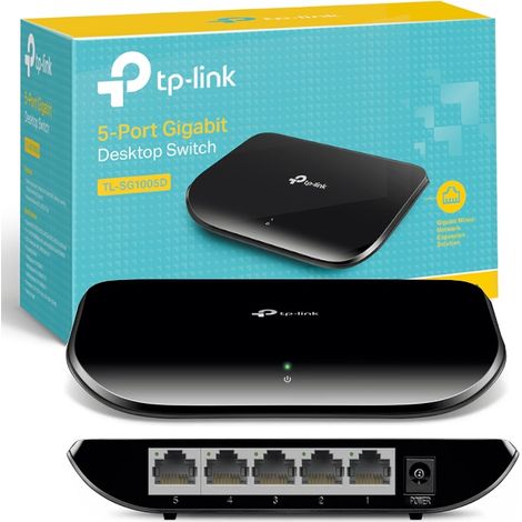 TP-Link Switch 5-porte Gigabit Desktop Unmanaged (5 porte RJ45 10/100/1000M) TL-SG1005D (1/5)