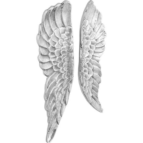 Flügel-Skulptur 2 pcs Silber 31 x 5 x 91 cm Aluminium