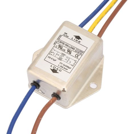 CW1B‐10A L(040) Einphasenfilter EMI-Netzfilter 125/250 V (1/5)
