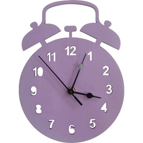 Horloge murale de style nordique, accessoire photo pour chambre d'enfant (violet) (1/2)