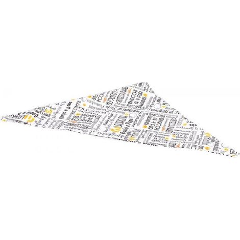 Fazzoletto cuoco triangolo Giblor’s Menù bianco art. 14P05I482