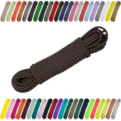 Cordon élastique en caoutchouc 2 mm, 3 mm pour couture, bricolage et extérieur – Caoutchouc rond, corde d'expansion, élastique, marron chocolat, 3 mm x 2 m (1/5)