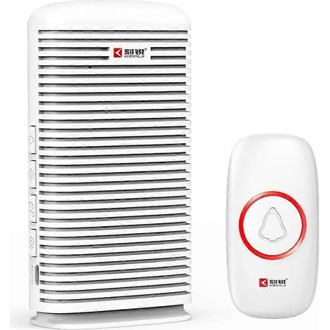 KERUI M9 Funk-Türklingel mit Alarm, Berührungssensor und 32 Melodien, ideal für Laden- und Geschäftseingänge. (1/5)