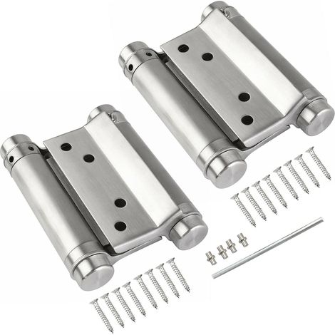 Ahlsen Juego de 2 bisagras para puerta batiente de acero inoxidable. (1/5)