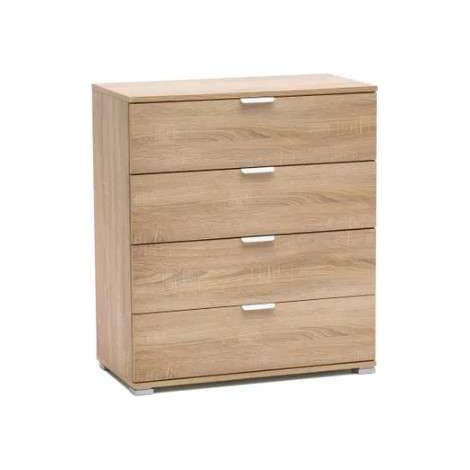 Cassettiera 4 cassetti sonoma già montato L75 H85 P38 - consegnato già montato (1/2)