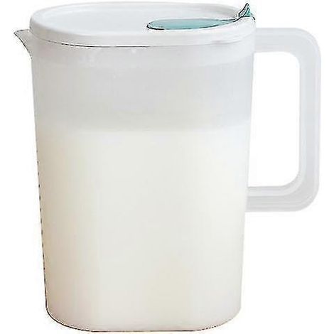 Airtight Pitcher Plastic Water Pitcher Decanter Jug Serve Drink PitcherWhite (1/3)