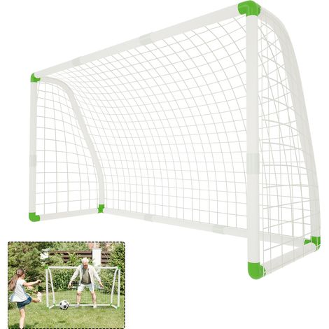 AUFUN But de Football en PVC pour Enfants avec Filet, Filet de Football pour Jardin, Parc, Plage ou Hall, 245 x 155 x 90 cm