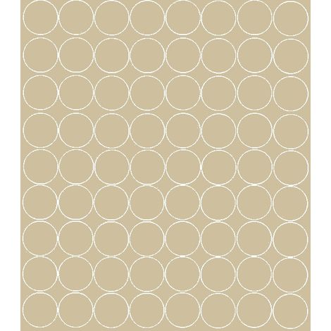 Adesivi circolari da 5 cm, 72 pezzi, beige opaco