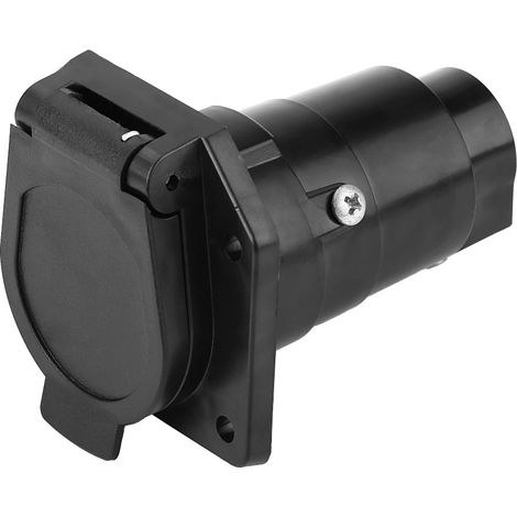 Adaptateur Prise Remorque 7 Broches Rond vers Socle Lame 7 Voies Connecteur Câblage pour Caravane Attelage Tractage (1/5)