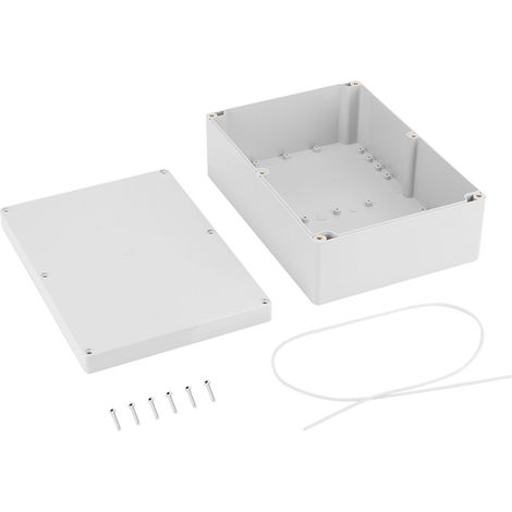 Boîte de jonction étanche en plastique blanc 263x185x95mm, boîtier de projet DIY pour montage électrique