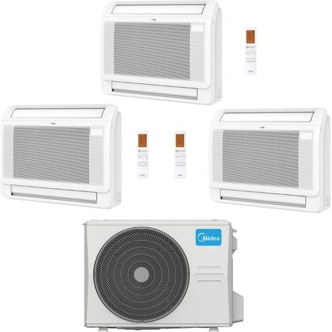 Midea Climatizzatore Console Trial Split MFA2U 9+9+18 con M4OE-28HFN8-Q Inverter R 32 Wi-Fi Optional Classe A++