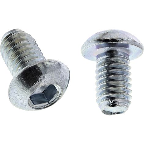 Vis à six pans creux, M6 x 10mm, tête Vis bombée à tête creuse hexagonale, en Acier ( Prix pour Sachet de 50 )