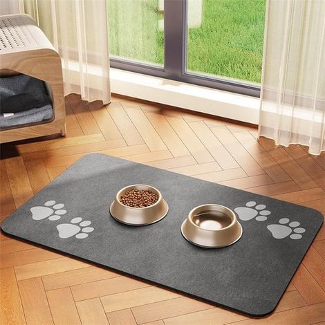 Tapis d'alimentation pour chiens et chats, format XXL 50 x 80 cm. Tapis en terre de diatomées. Séchage rapide. (1/5)