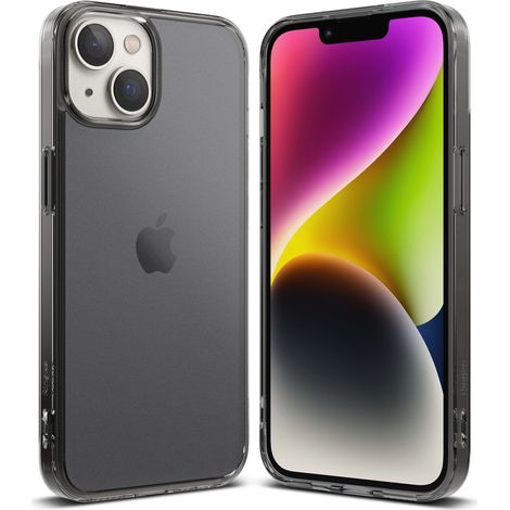 Funda Ringke Fusion Matte para iPhone 14 Plus con marco de gel, color gris. (1/5)