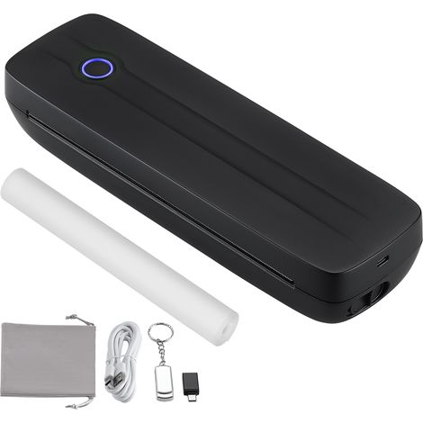 Mophorn Tragbarer Drucker – 2600 mAh Akku, mobiler Bluetooth-Thermodrucker ohne Tinte für A4, A5, 8,5 x 11 Zoll, kompatibel mit iOS, Android und Laptops, ideal für Büro, Zuhause und unterwegs