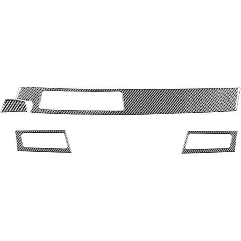 Per BMW Serie 5 E60 2004-2007, pannello di rivestimento per bocchetta dell'aria del cruscotto in fibra di carbonio, accessori per interni. (1/2)