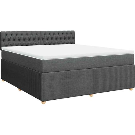 Maison Exclusive - Boxspringbett mit Matratze Dunkelgrau 180x200