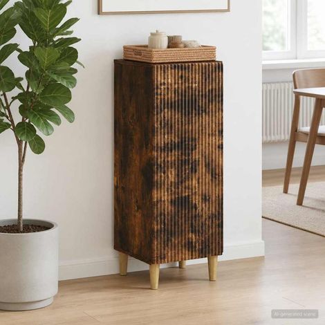 Buffet avec étagères en bois d’ingénierie chêne fumé 33 x 34,5 x 90 cm - PANGIVO (1/5)