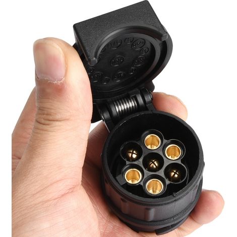 Adaptateur de prise de remorque 12V 13 broches vers 7 broches N&S, convertisseur de prise, adapté aux remorques et caravanes. (1/5)