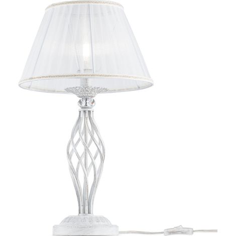 Lampada da tavolo Elegant in Metallo Grace Bianco con Oro (1/3)