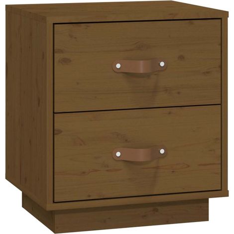 Maison Exclusive - Mesita de noche madera maciza de pino marrón m (1/5)