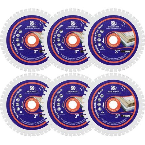 Hartmetall-Trennscheibe 75mm für Holz, Laminat, Kunststoff, Glasfaser (6 Stück) (1/5)