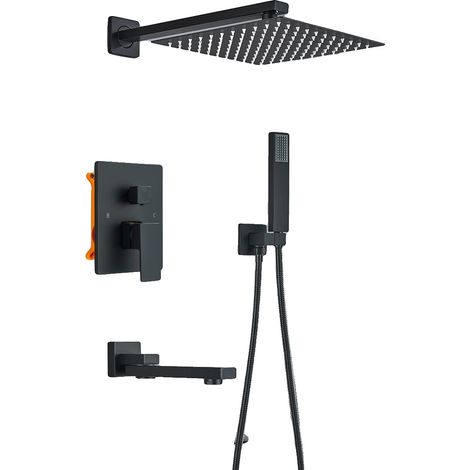 Grifo de ducha, acero inoxidable duradero, control fácil de usar, 3 vías, 12 pulgadas A (1/2)