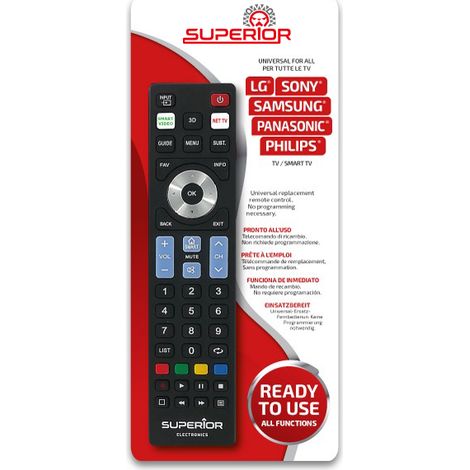 Telecommande universelle SMART READY 5 SMART pour Téléviseur PANASONIC, PHILIPS, SAMSUNG, SONY