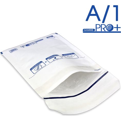 Lot de 10 Enveloppes à bulles PRO BLANCHES A/1 format 90x165 mm