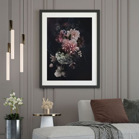 Affiche / Poster - Pivoines - 21x29,7 cm - Bordure noire (1/5)