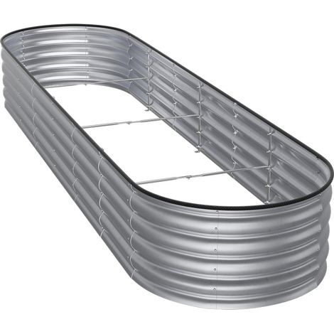 320cm Gardens Plan Oval-Shaped Galvanized Steel Raised Garden Bed (1/4)