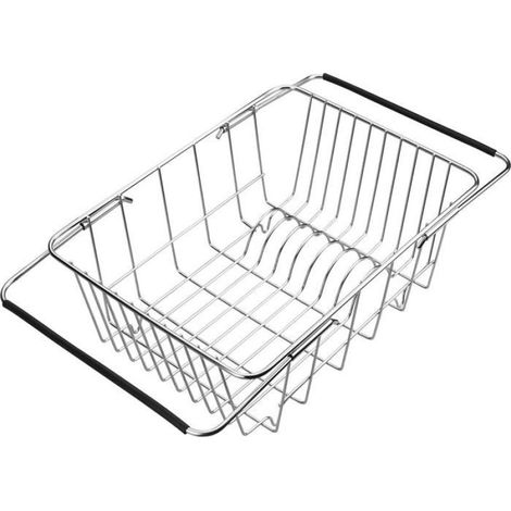 Support de Plaque égouttoir à Vaisselle en Acier Inoxydable, Panier de Séchage Extensible pour Ustensiles de Cuisine, Arch Net (1/5)