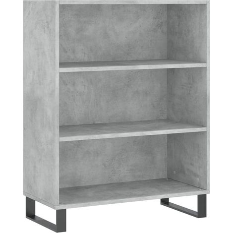 Maison Exclusive - Scaffale Grigio Cemento 69,5x32,5x90 cm in Legno Multistrato