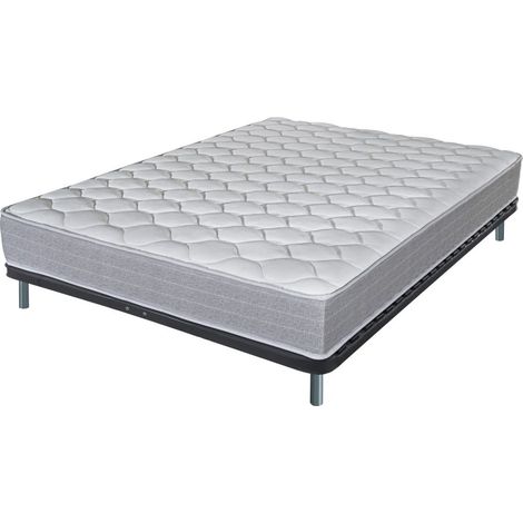 Matelas + sommier 140x190 Madere - Soutien ferme - Sommier démonté - Made in France (1/5)