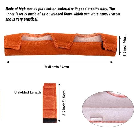 4 Pack de Bandeaux pour Casque de Protection, 25x9,5CM, Bandeaux de Casque de Soudure Bruns avec Coussinet en Air pour Casques de Soudure, Bandeaux de Casque pour Cyclisme et Travail, Bandeau de