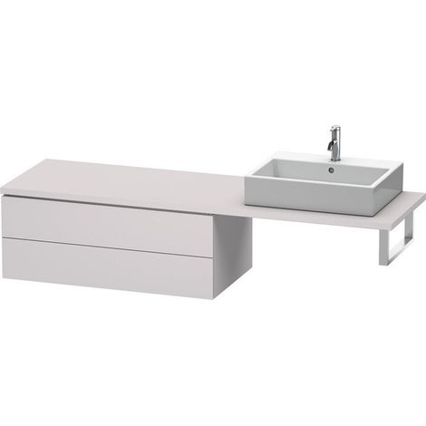 Consolle bassa L-CUBE 1020x547x400mm lilla satinato bianco