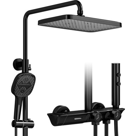 Colonne de douche, colonne de douche thermostatique noire (1/5)