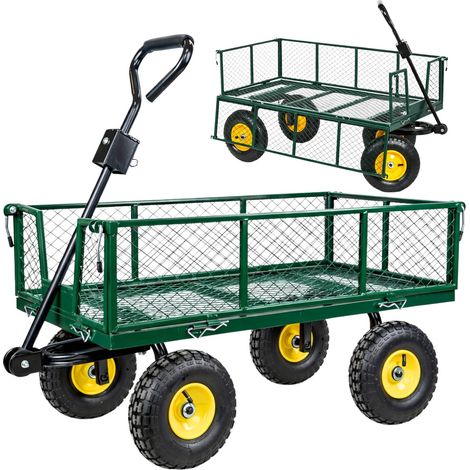 Carrello da giardino pieghevole con rimorchio in acciaio, portata 200 kg. (1/5)