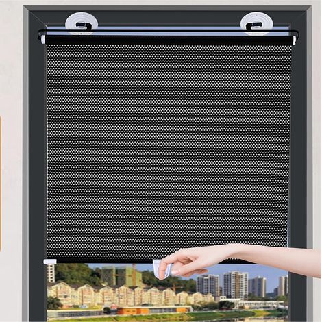 Store Occultant - Ventouse Sans Perçage - Fenêtre Protection Solaire Isolant Thermique - Intérieur Et Voiture - Noir 40x60 Cm (1/5)