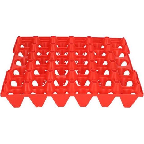 Plateaux à œufs - SALUTUYA - Lot de 5 - Plastique réutilisable - Empilables - 30 cellules (1/4)